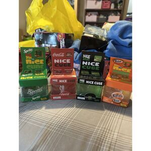 4 Pack Soda Squishy Cubes Fanta Coke Sprite Monster Energy Fidget Toys